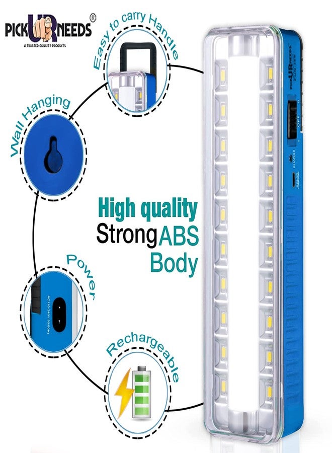 Pick Ur Needs Rechargeable Home Emergency Tube +10 SMD LED Floor Lantern Lamp Light (Blue) - Image 4